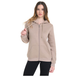 Target Γυναικεία ζακέτα Hood Print Fleece Hoodie ''Vibes''